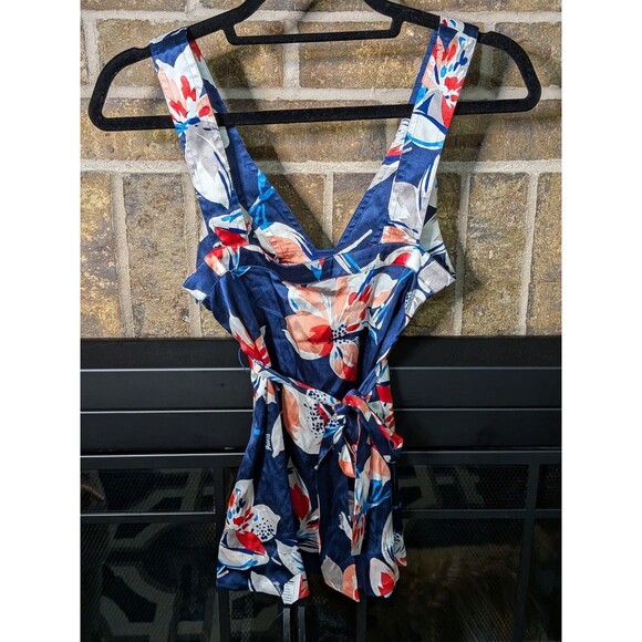 GUESS Jeans Camisole Top 100% Silk Habana Tropical Small Y2k 2000s Retro Boho - Picture 4 of 6